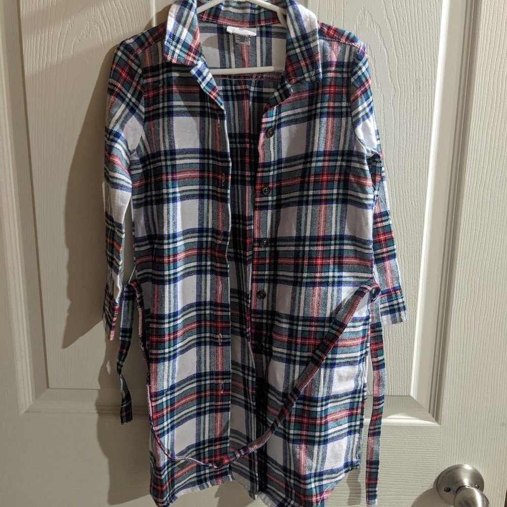 Plaid shirt dress